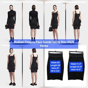 Rudsak Cheyna Faux Suede Skirts Size XS/S Petite